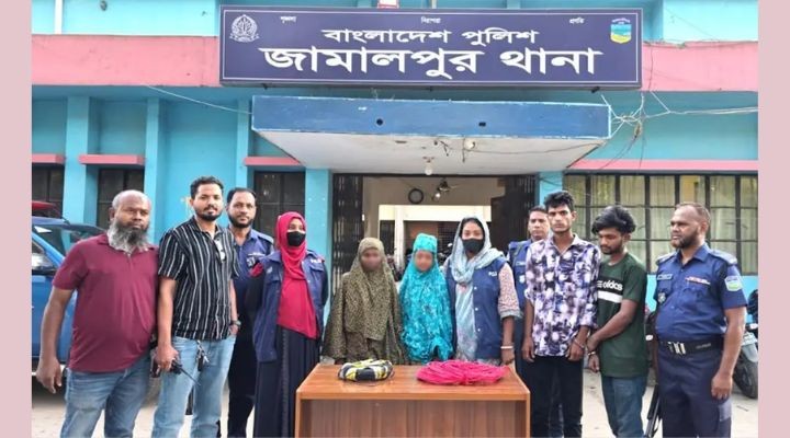 জামালপুরে নির্মাণাধীন বাসায় চুরি, দুই নারীসহ গ্রেপ্তার ৪